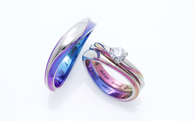 婚約指輪と結婚指輪のセットデザイン