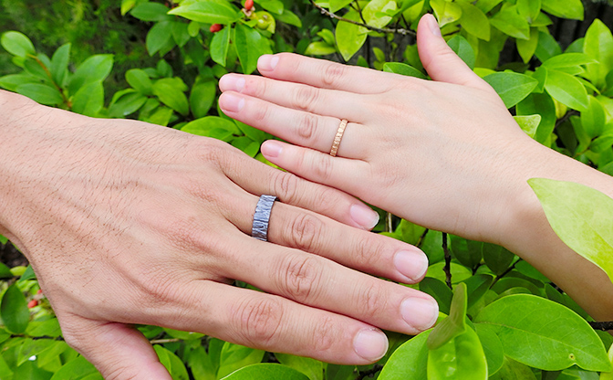 カラマツの結婚指輪