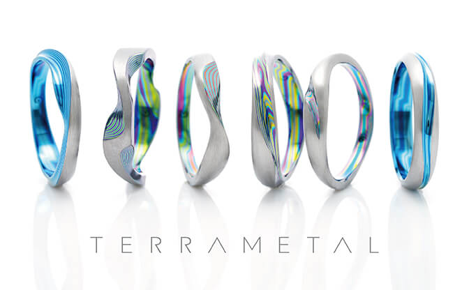 “【TERRAMETAL】2つのレアメタルを混ぜて唯一無二の模様を生み出す結婚指輪「テラメタル」”