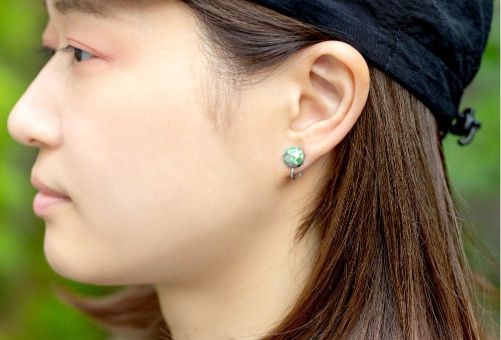 苔 イヤリング │ オーダーメイド結婚指輪・婚約指輪はSORA(ソラ)