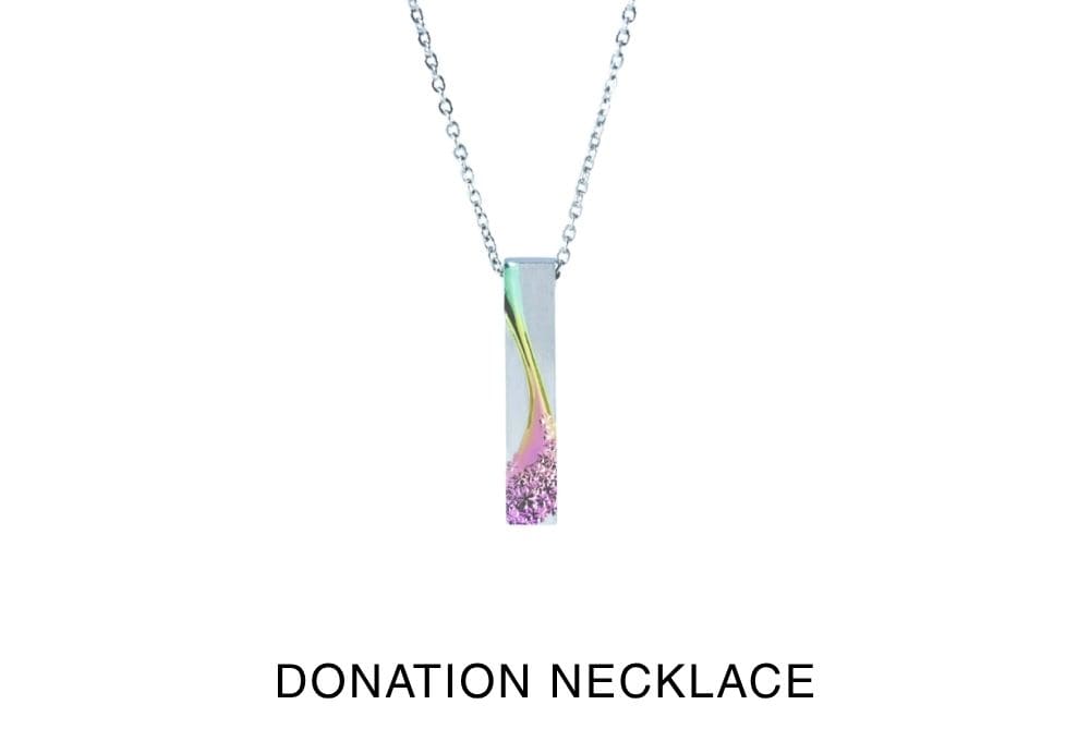 桜並木を繋げるドネーションネックレス【完売いたしました
