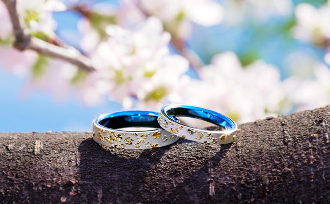 SORA(ソラ)の結婚指輪、「霞桜(かすみざくら)」
