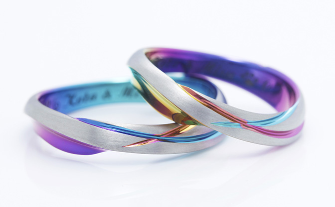 SORA(ソラ)の結婚指輪、「ありきたりじゃない！」がテーマのオリジナルデザイン(ジルコニウム製)