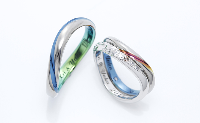 婚約指輪と結婚指輪のセットデザイン