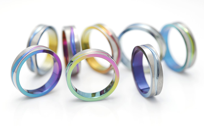チタン・ジルコニウムの結婚指輪