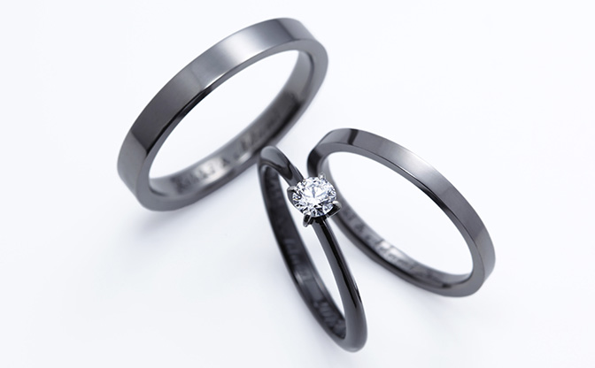 【個性派ブラック】黒い婚約指輪・結婚指輪が新しい！スタイリッシュな大人デザイン！