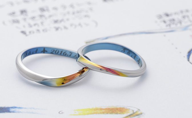 SORAのオーダーメイドの結婚指輪