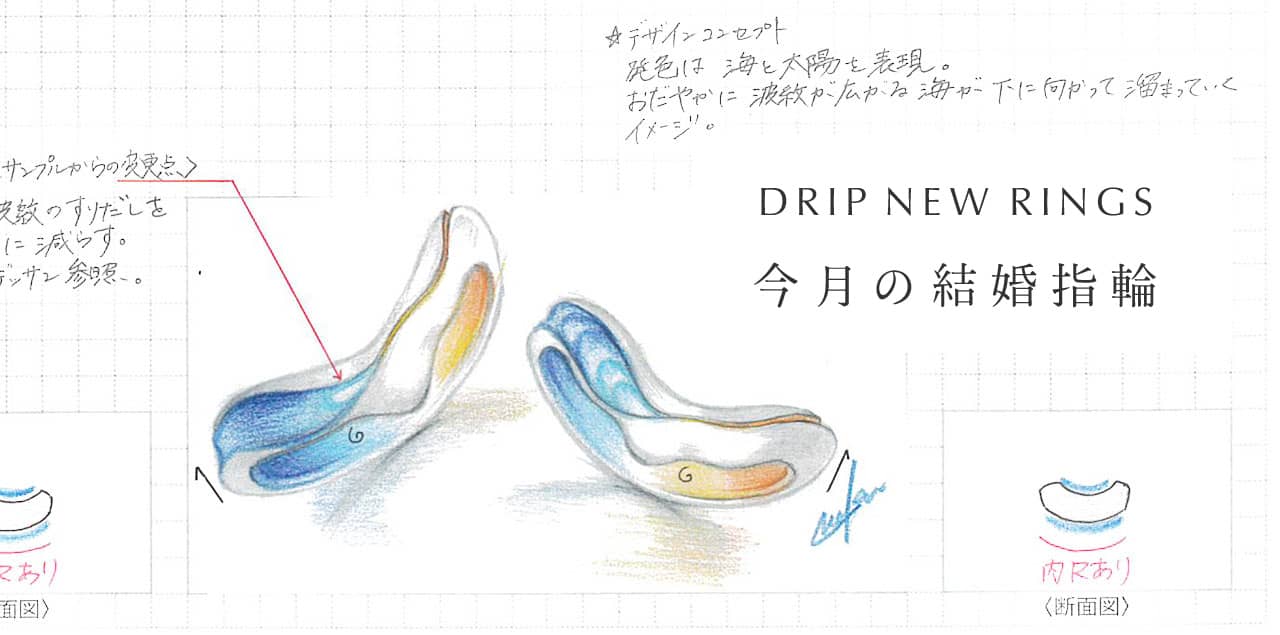 "DRIP NEW RINGS" 今月の結婚指輪#3