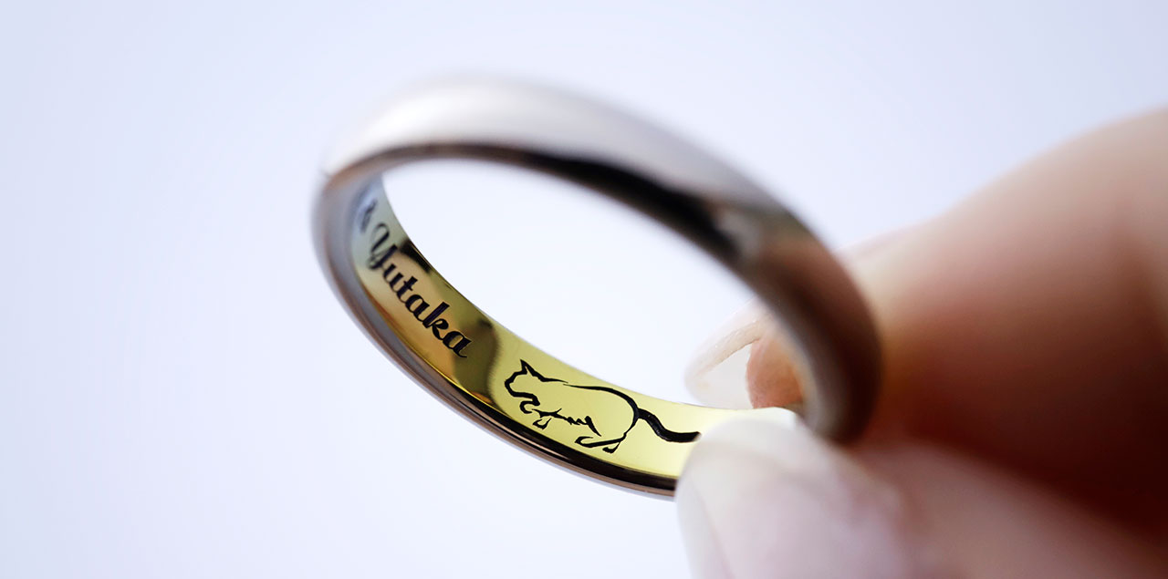 動物のオリジナルマークで自分らしく | 結婚指輪の刻印