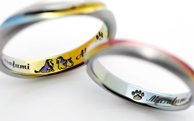 動物のオリジナルマークで自分らしく | 結婚指輪の刻印_結婚指輪_ジルコニウム_刻印_02