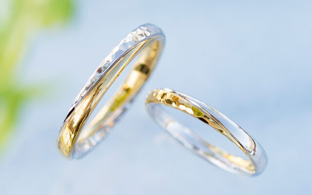 和の心と美しさを表現した結婚指輪_結婚指輪_プラチナ_イエローゴールド_26