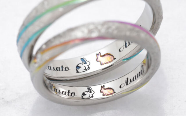 動物のオリジナルマークで自分らしく | 結婚指輪の刻印_結婚指輪_ジルコニウム_刻印_03
