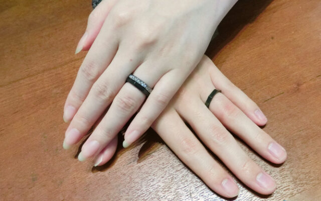 【黒い結婚指輪&婚約指輪】4つの質感から選ぶブラックリング_ジルコニウム_30