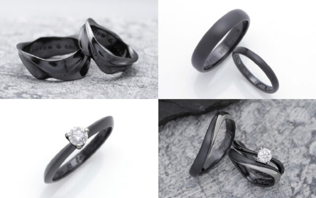 【黒い結婚指輪&婚約指輪】4つの質感から選ぶブラックリング_07