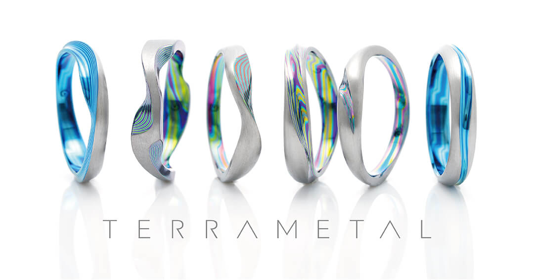 2022/07/26【ニュースリリース】 チタンとジルコニウムの木目金“TERRAMETAL（テラメタル®️）”受注販売を開始！