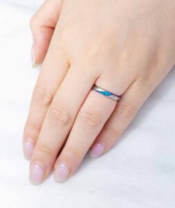 結婚指輪_晴波_着用