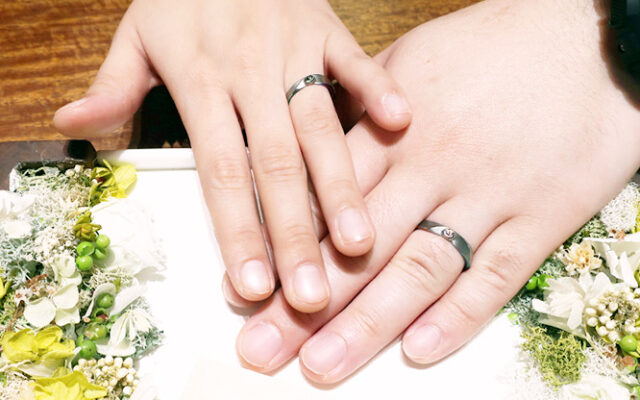 【猫の日記念】ネコの結婚指輪デザイン特集｜オーダーメイド事例_結婚指輪_ジルコニウム_21